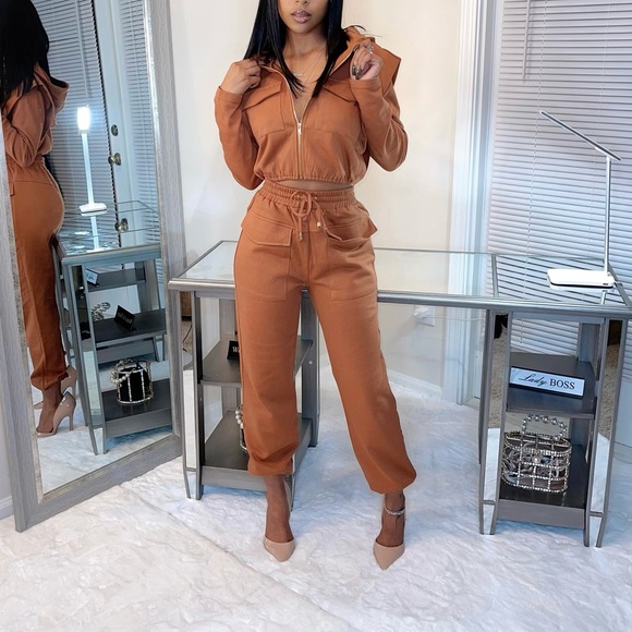 Pants & Jumpsuits Camel Jogger Set Poshmark